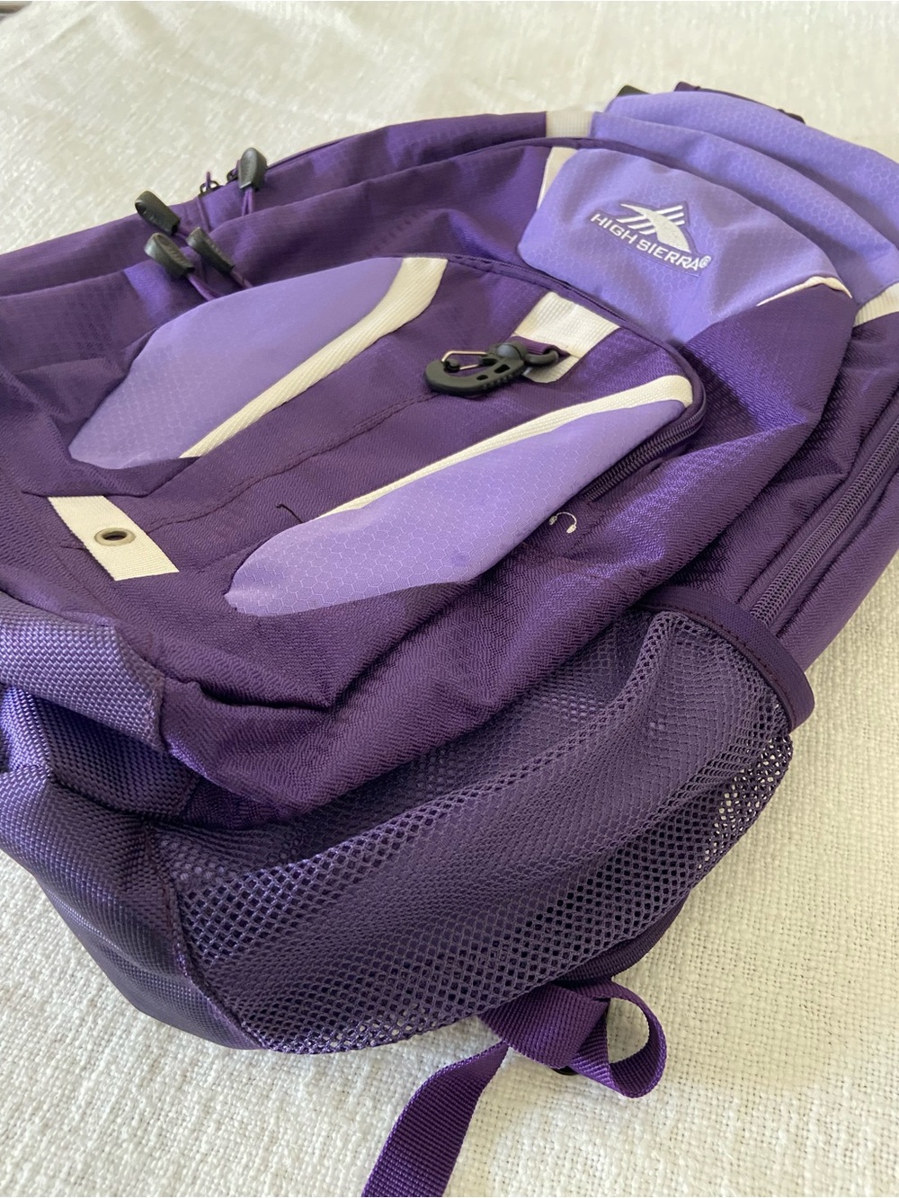 NWT High Sierra Backpack Purple and White Standard Size OS - Picture 7 of 15